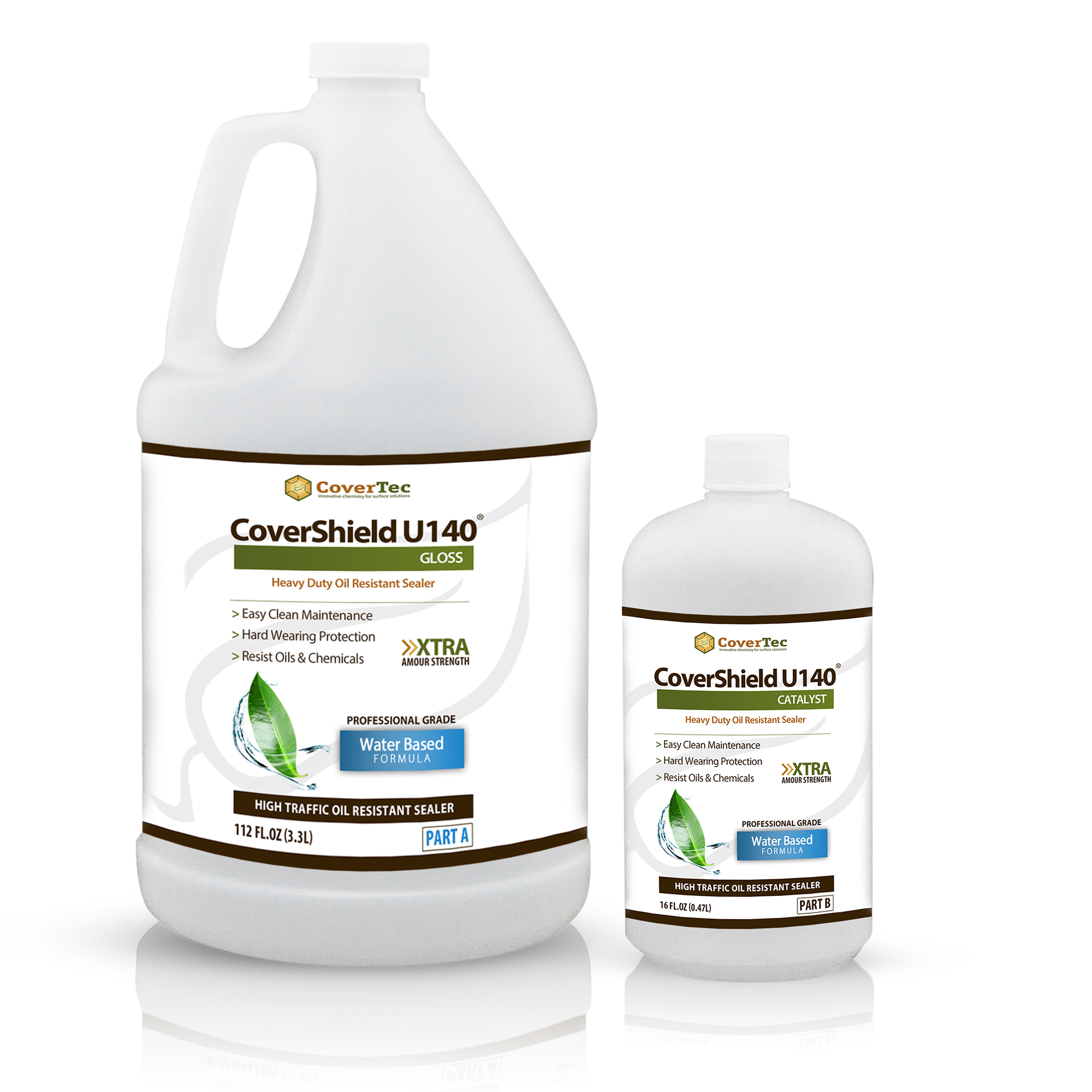 Oil Resistant Concrete Sealer – CoverShield U140 Gloss Finish - 1 Gal Kit
