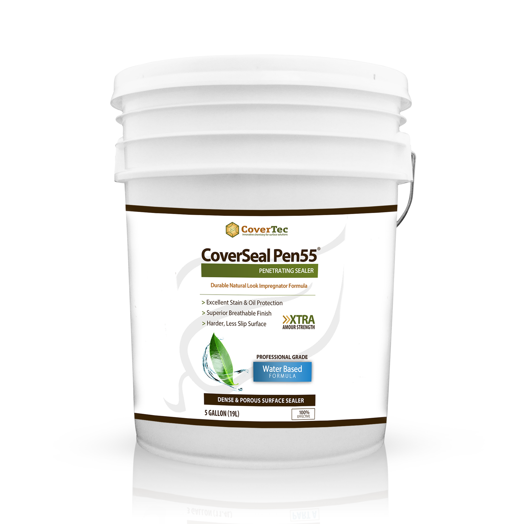 Penetrating Concrete Sealer - CoverSeal Pen55 UV Resistant, Oil Repellent Coating - 5 Gal