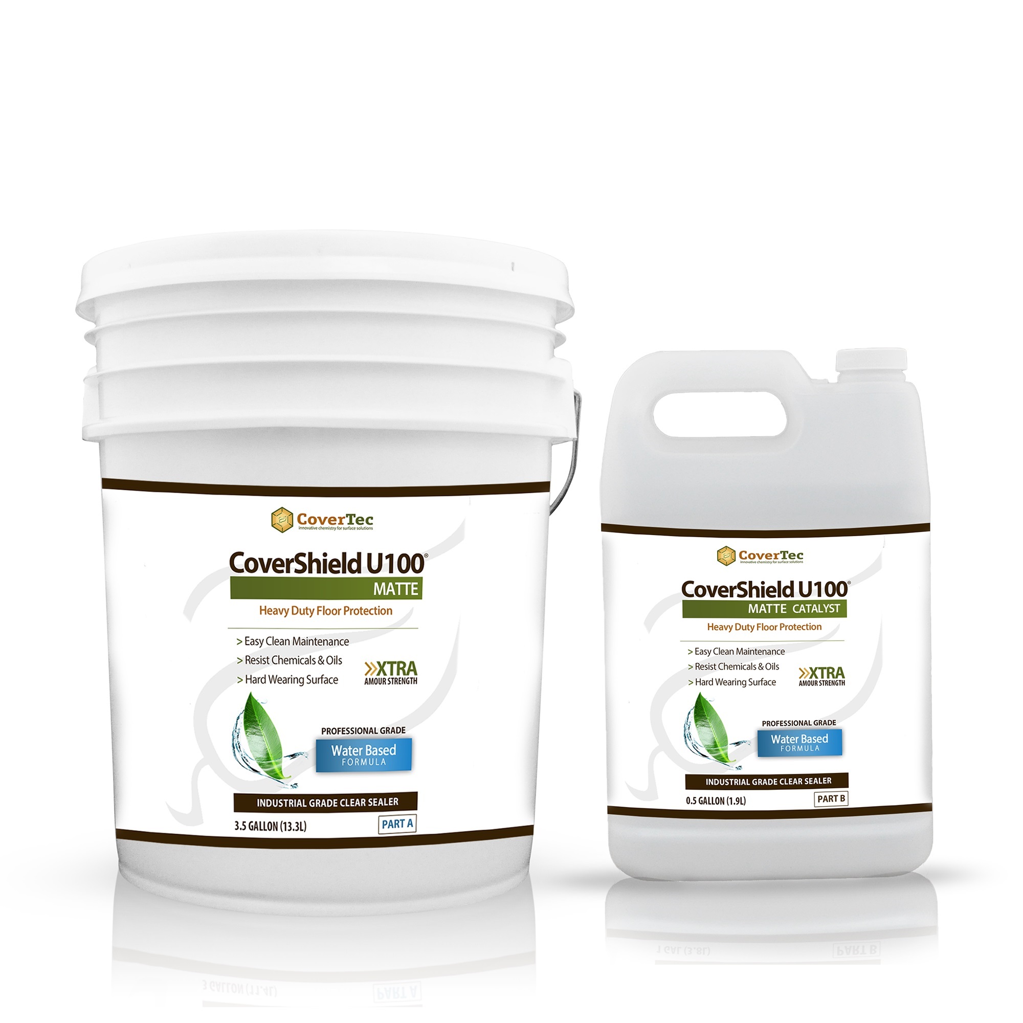 Stain Resistant Concrete Sealer - CoverShield U100 Matte Finish - 4 Gal Kit