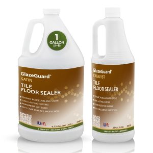 Porcelain Floor Sealer - GlazeGuard Satin Finish, Medium Sheen Tile And Grout Sealer