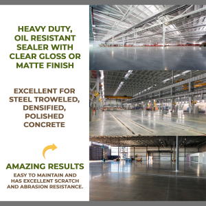 Industrial space with polished concrete floors.