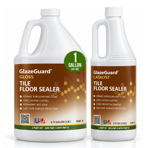 Porcelain Tile Sealer Wet Look - GlazeGuard Gloss Finish Tile And Grout Sealer - Image 1