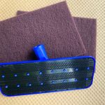 9 inch swivel pad holder and two 9 x 4 scouring pads