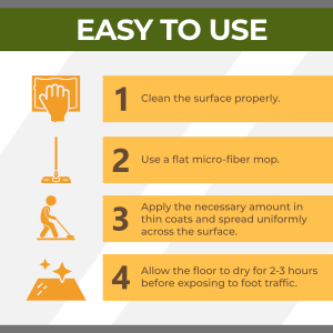 a poster with application instructions on it for best sealant for laminate flooring