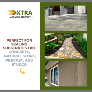 a collage of a house sealed with siloxane sealer