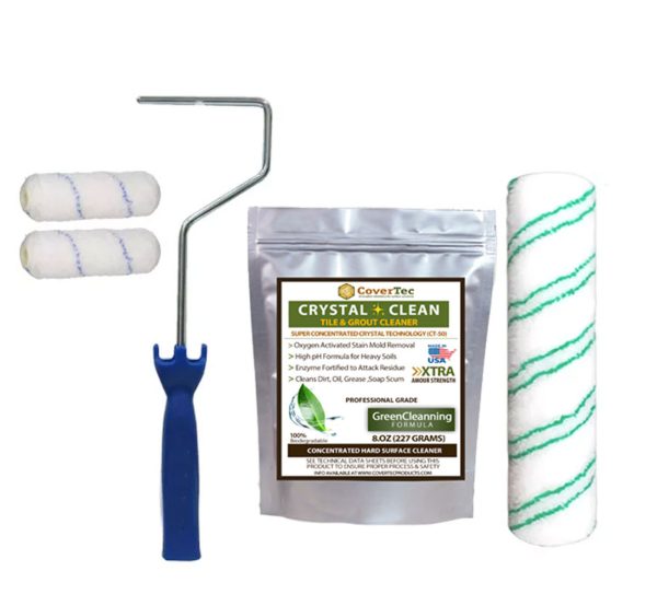 Tile cleaning kit with applicator tools