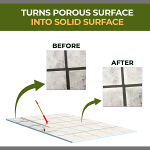 Transforms porous to solid surface.