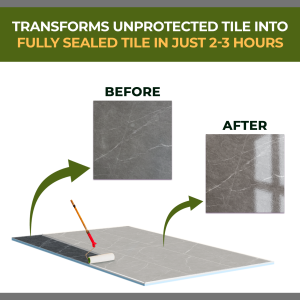porcelain tile sealer before and after tile sealing process